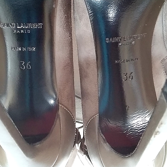 Saint Laurent Jane Suede Ankle Booties Sz 36 - Picture 7 of 9